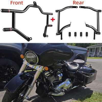 Highway Engine Crash Bar & Saddlebag Guard For Harley Touring Street Glide 09-25