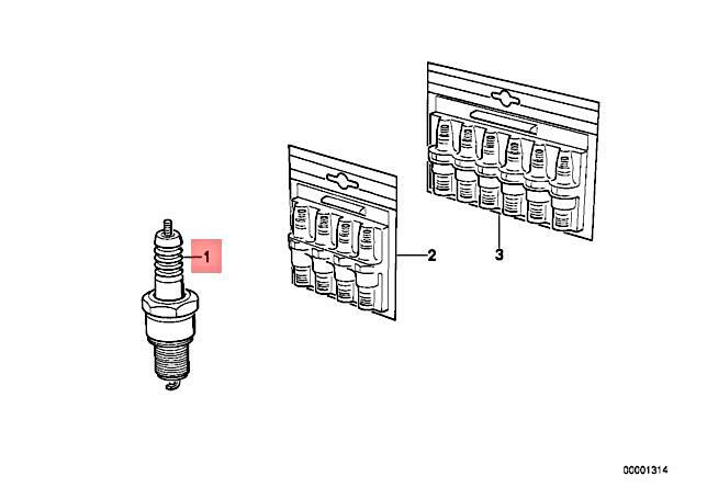 Genuine BMW 1x High Power Spark Plug M40 M52 M54 M62 N62 M70 M73 