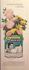 Lowe Brothers Paint Dayton OH Mello-Gloss Flower Bouquet Vintage Print Ad 1965