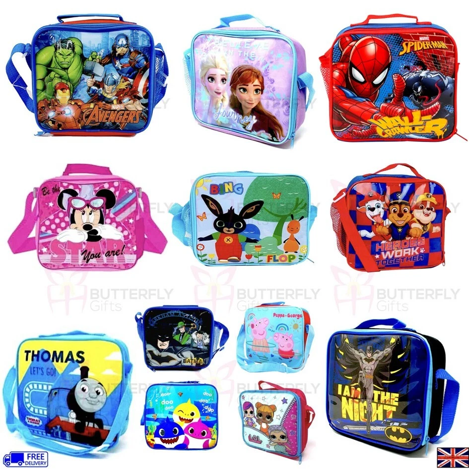 Childrens Insulated Lunch Pack Box Bag Kids Boys Girls School Food Picnic  Box