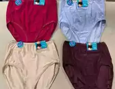 4 pairs VANITY FAIR Brief ILLUMINATION 13109 Panty Mixed Colors Size - 8 / XL