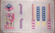 KW 1346 Girl Bunny Keeper 3D Doll HP Handpainted Needlepoint Canvas