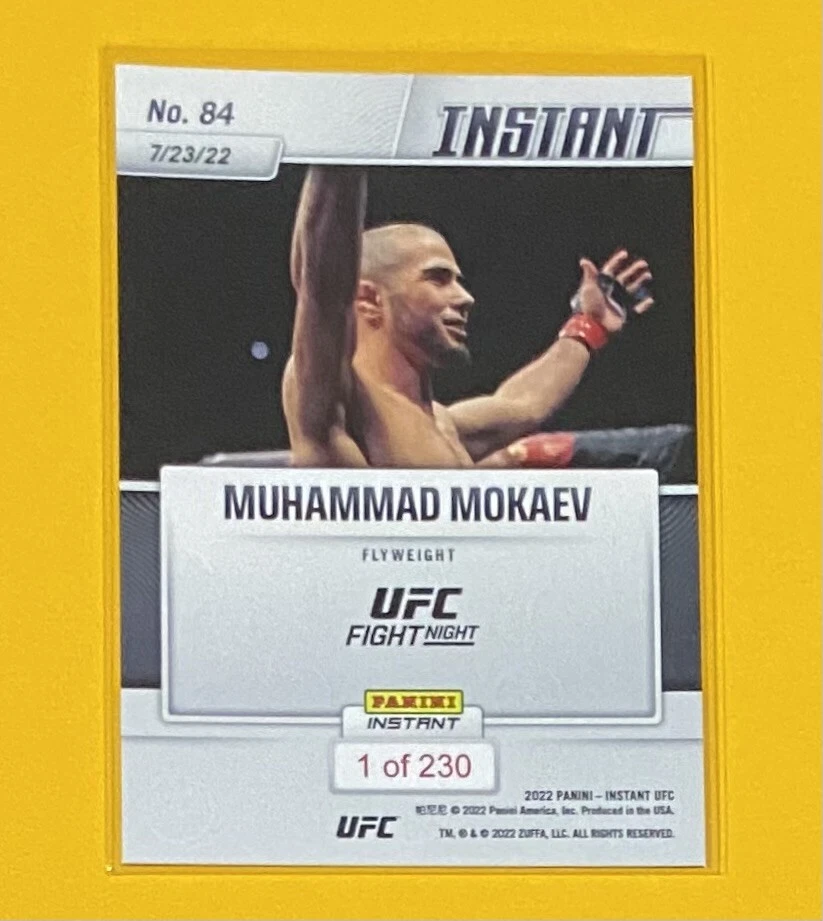 2022 Panini Instant UFC Muhammad Mokaev ROOKIE CARD 1/230 Fight Night #84 RC 🔥 - Image 2 of 2
