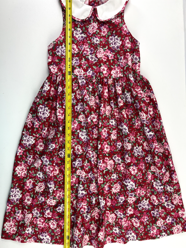 Vintage Laura Ashley Mother & Child Red Floral 100% Cotton Dress size 11-12 - Picture 4 of 12