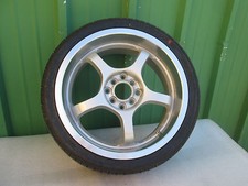 Dtm Fs-04 Rim 17x7 Rim Silver Polished Lip 5 Spoke Falken 20540zr17 Grb Tire