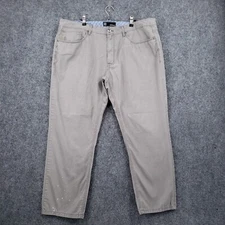 Weatherproof Pants Mens 40x30 Gray Chino Mid-Rise Classic Straight Flat Front