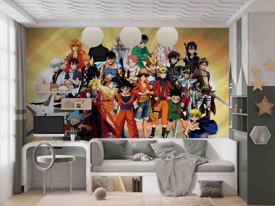 3D One Piece Cartoon Monkey D Luf Self-adhesive Removeable