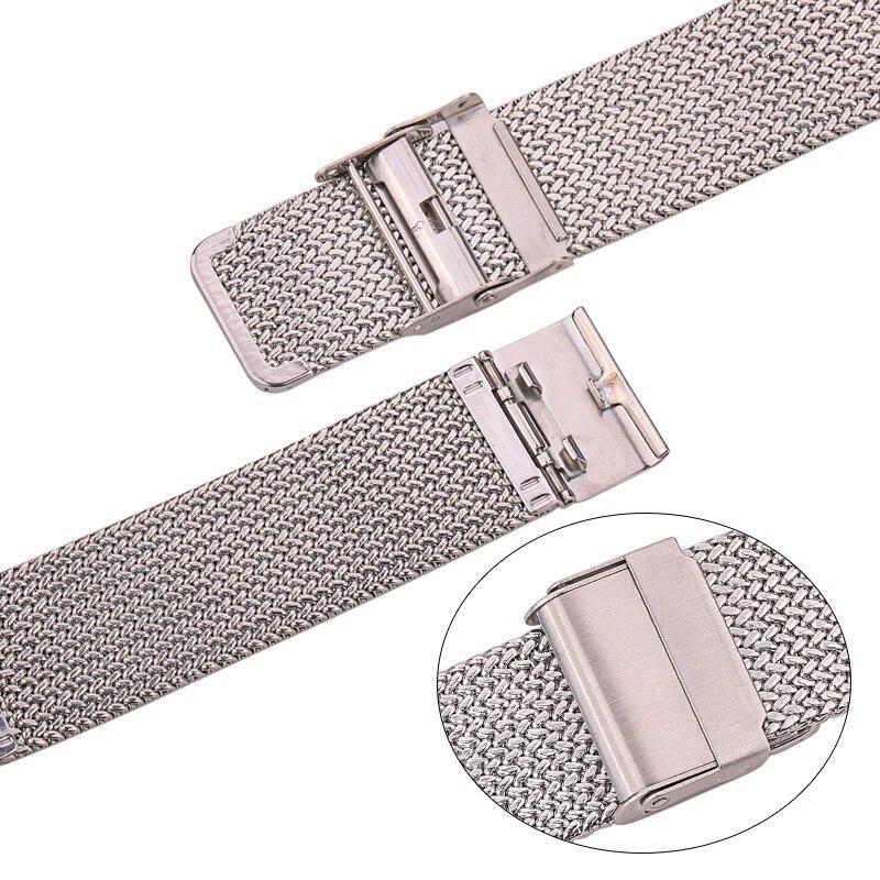 Bracelet Milanais Acier Inox Pour Montre – Remplacement 16 18 20 22 Mm – Fermoir Déployant