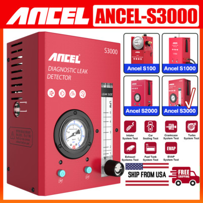ANCEL S3000 Automotive Smoke Machine Vacuum Fuel Pipe Tester EVAP Leak Detector