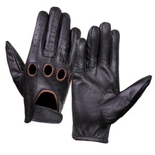 Leather Men's Driving Gloves Retro style Comfort Chauffeur Fashion Lambskin soft