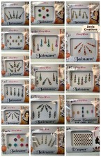 6 packs of Bindis Assorted Styles Colors many colors gold silver