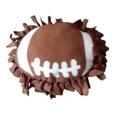Plush Football Handmade 12" Long Brown White