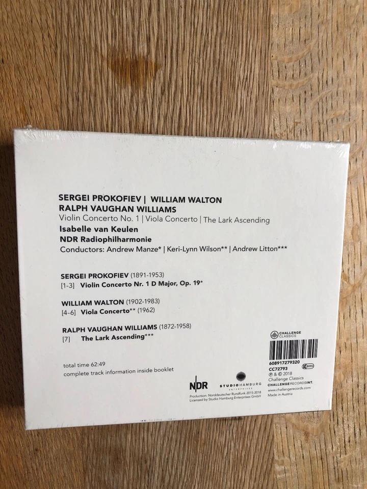 ISABELLE VAN KEULEN - VIOLIN & VIOLA CONCERTOS, CHALLENGE CLASSICS, CD NEU (OVP) - Bild 2 von 2