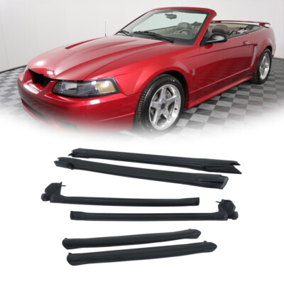 For Ford Mustang 2001-2004 Convertible Top Weatherstrip Kit Black Rubber Seal
