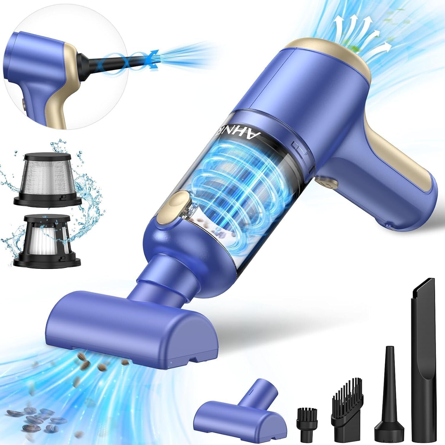 Handheld Car Vacuum Cleaner Cordless with Brushless Motor