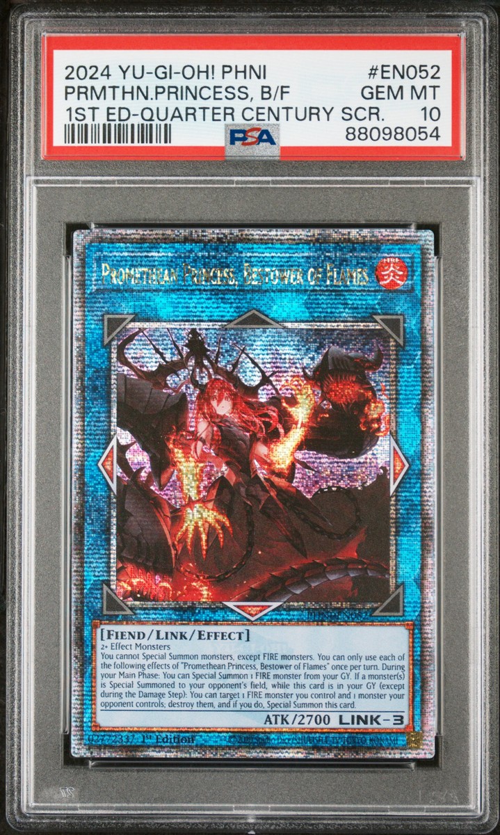YUGIOH 1ST PHNI-EN052 PROMETHEAN PRINCESS BESTOWER OF FLAMES PSA