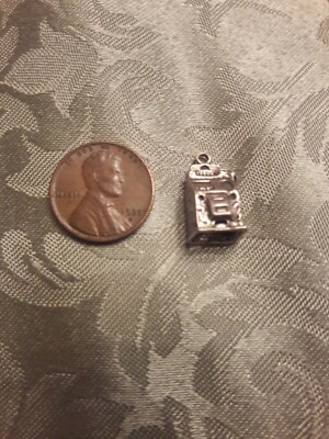 Vintage Casino Slot Machine 925 Silver Jewelry Charm Bracelet Necklace Pre-owned