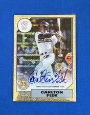 2022 Topps Update Chrome Silver Pack Carlton Fisk Auto /30 SSP Mojo 1987 Design
