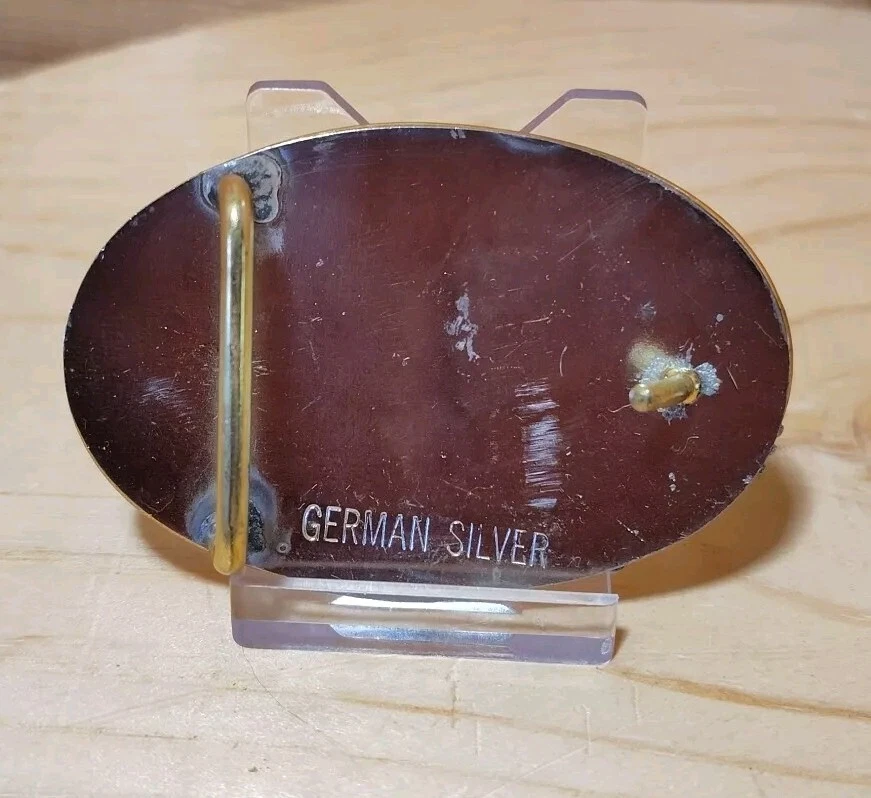 Hebilla de cinturón de plata alemana de pato volador vintage Foto 2 de 4