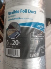 Lambro 6 in. x 20 ft. Flexible Aluminum Foil Duct Venting #328921 (Box of 3)