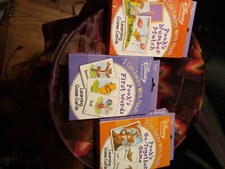Disney Pooh Bears Learning Cards Set Of 3 First Words, Number Match,N Go 2gether