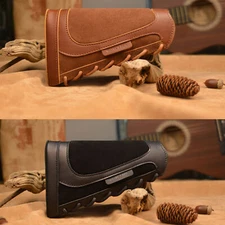 Leather Cheek Riser Rifle/Shotgun Buttstock Gun Recoil Pad for Ambidextrous