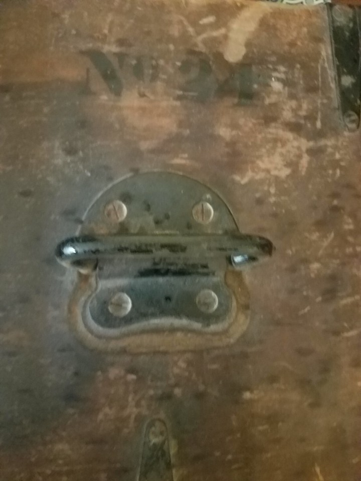 Wood Box Antique Dairy BUTTER Primitive Crate Iron Hardware Ross Bros