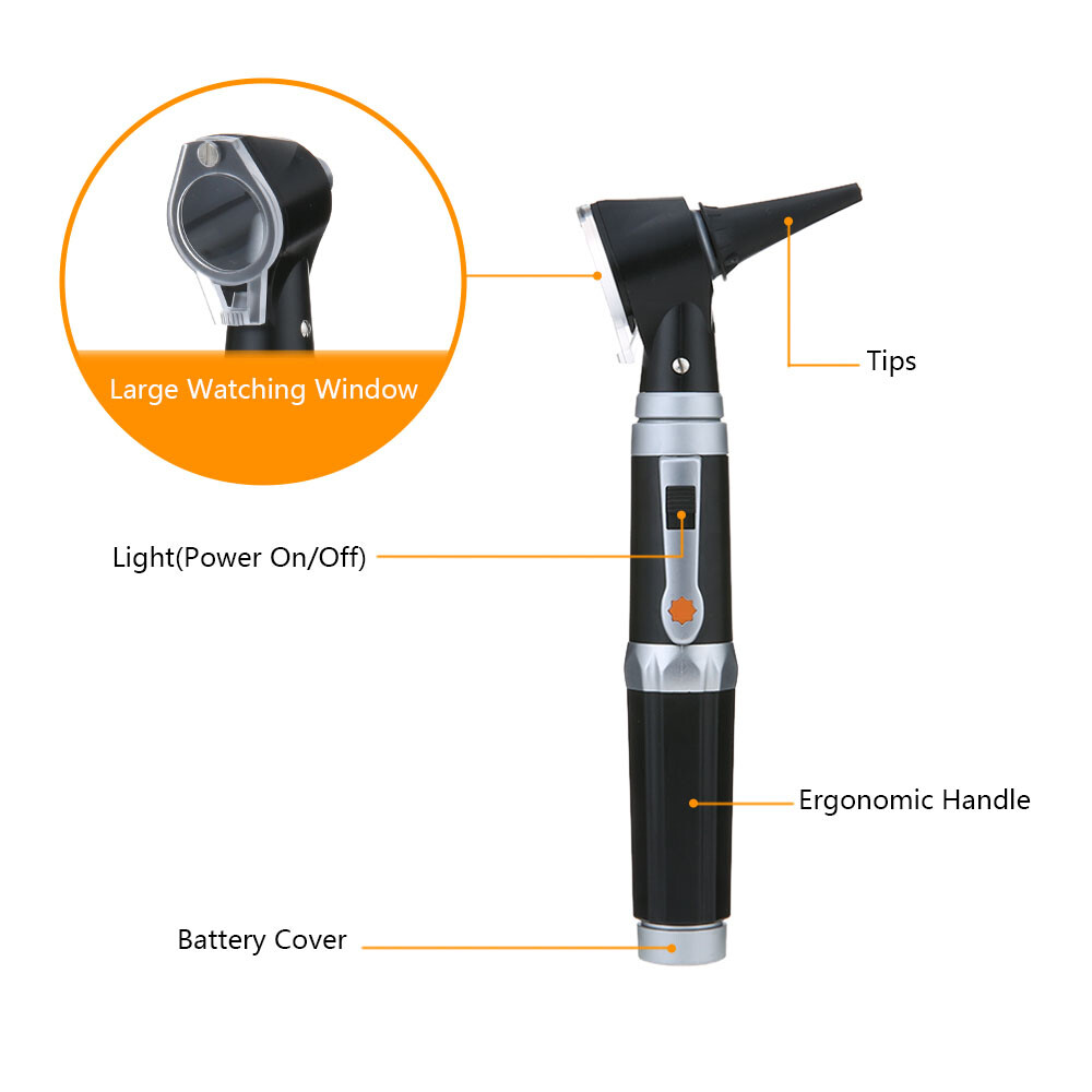 11 Mix Colors Fiber Optic Otoscope Ophthalmoscope – LED Diagnostic Exam Set By PRECISE CANADA