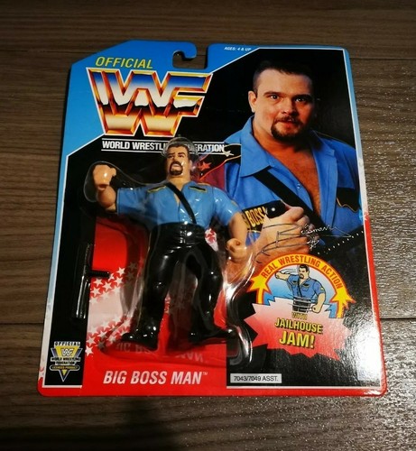 WWF Hasbro Big Boss Man Wrestling Figure wwe MOC S...