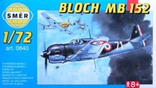 Bloch MB 152, WW2 French Fighter (1/72 model kit, Smer 0840)