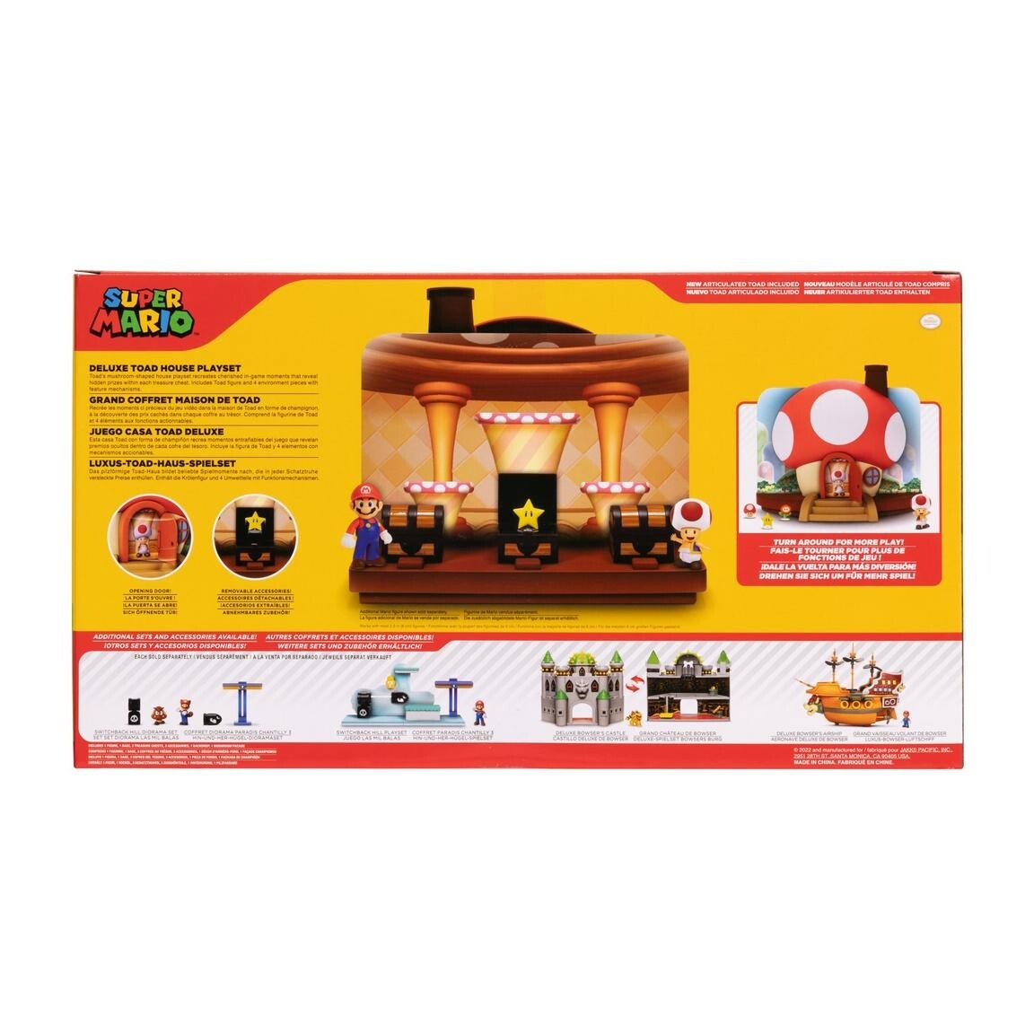 SUPER MARIO DELUXE TOAD MUSHROOM HOUSE PLAYSET OFFICIAL