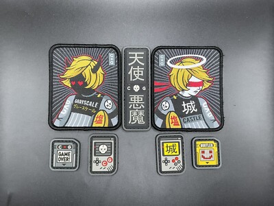 Castle x Grayscale Tenshi x Akuma FULL SET EDC Woven Pouch Patches