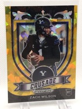 2021 Panini Prizm Draft Pick Crusade Gold Cracked Ice Zach Wilson #168 Rookie RC