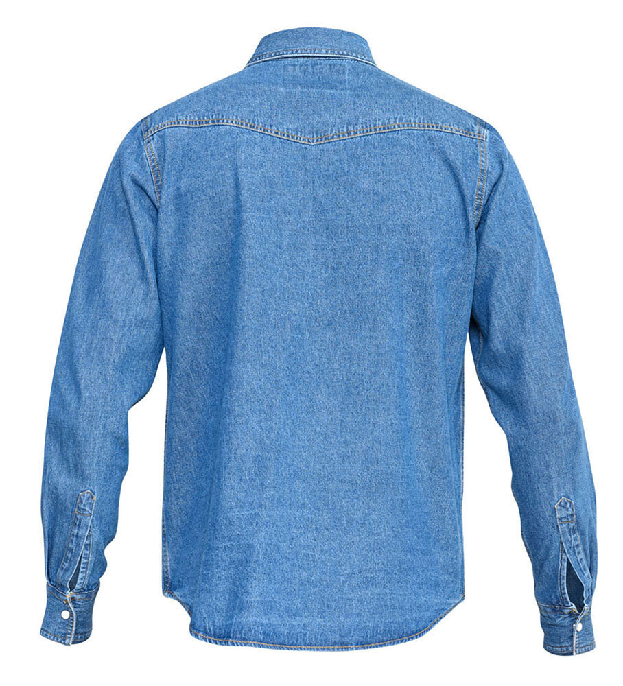 Chemise En Jean D555 Pour Homme – Taille Forte 2XL à 6XL – Manches Longues 100% Coton – Neuf Avec étiquette