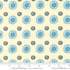 Cadence Dots Cream Cornflower by Crystal Manning for Moda 1/2 Yard