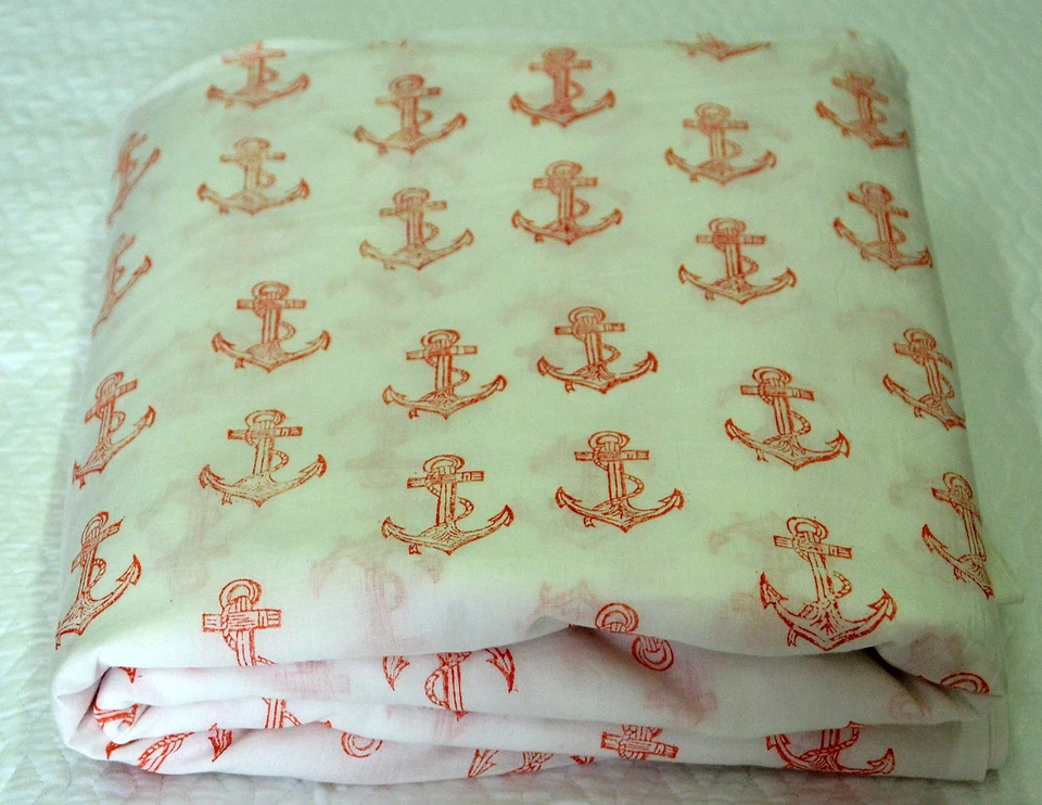 Indian Sanganeri Hand Block Print Fabric Natural Decor Cotton Fabric 2.5 Yards - Image 2 of 2