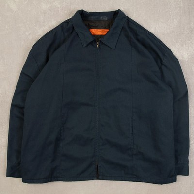Red Kap Vintage 90s Full Zip Workwear Jacke 2XL Herren Navy Blau Harrington