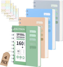 4 Pack Small Spiral Notebooks 4 X 6 Pocket Notebook College Ruled Hardcover