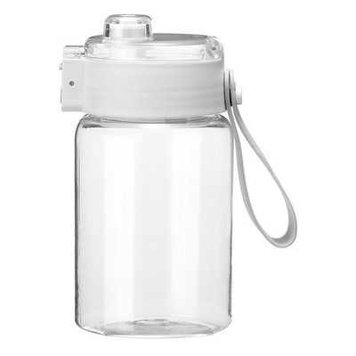 12 oz Kunststoff Sport Wasserflasche mit Teebereiter, weiß