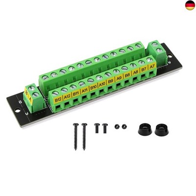 Evemodel Stromverteiler 10A 2 Eingänge 2 * 12 Ausgänge Verteilermodul für DC AC