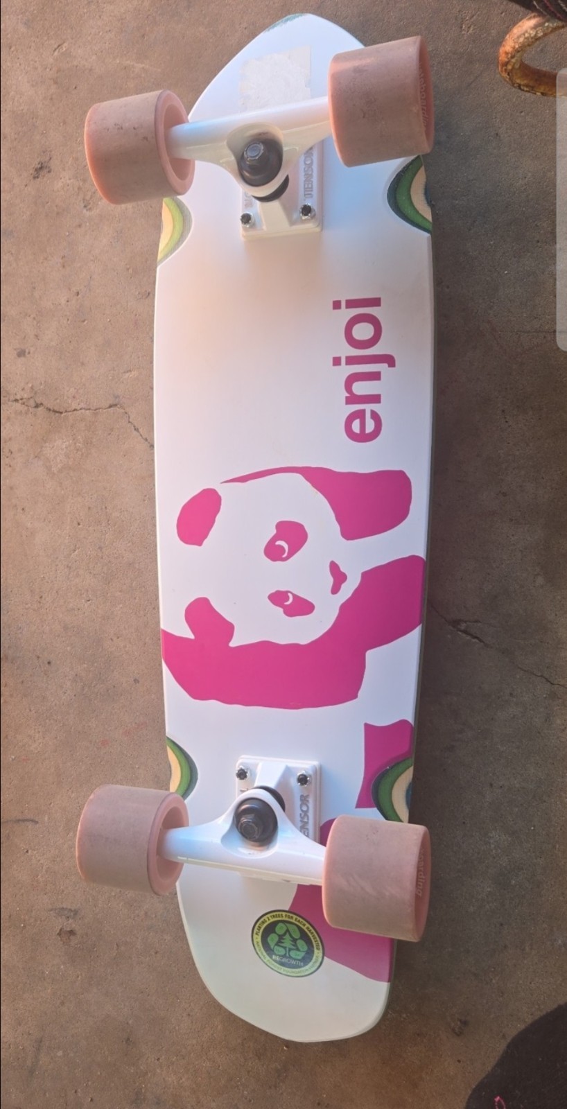 Enjoi Whitey Panda 28" Cruiser Skateboard w/Tensor Trucks - 