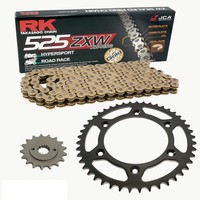 Kettensatz Kawasaki ZX-6R Ninja 95-97 Kette RK GB 525 ZXW 108 Offen Gold 15/