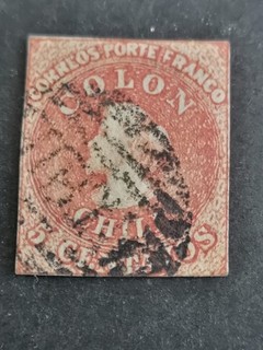 alte Briefmarken Chile 1853 5C gestempelt