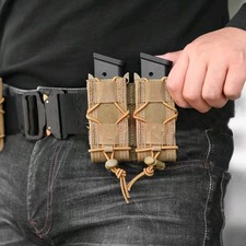 Tactical Molle Khaki Triple Magazine Pouch Universal Pistol Mag Holder