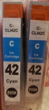 For Canon 6385B002 CLI-42C CLI-42 Cyan Ink Cartridge Lot of 2
