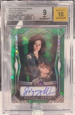 2025 Leaf Exclusives Metal Autographs Crystal Green Sigourney Weaver Beckett 9