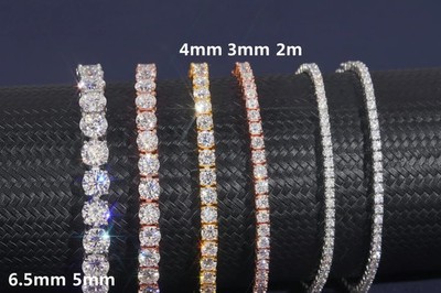 2 mm - 6,5 mm Multicolor Moissanit Tennisarmbänder - D/VVS1 - GRA zertifiziert