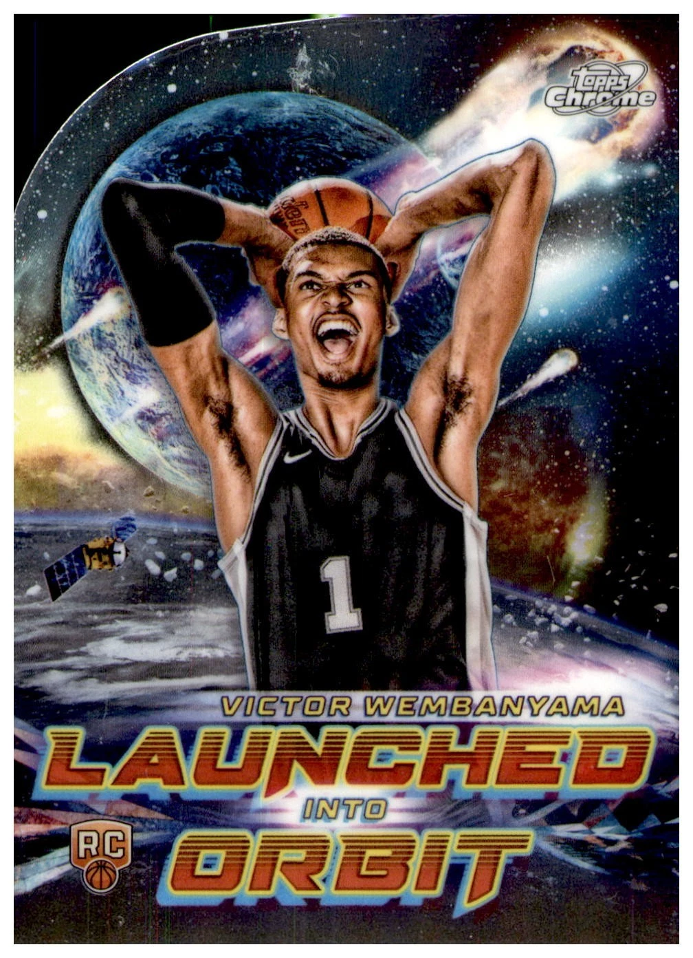 Victor Wembanyama 2023-24 Topps Chrome Cosmic Launched Into Orbit Rookie Card