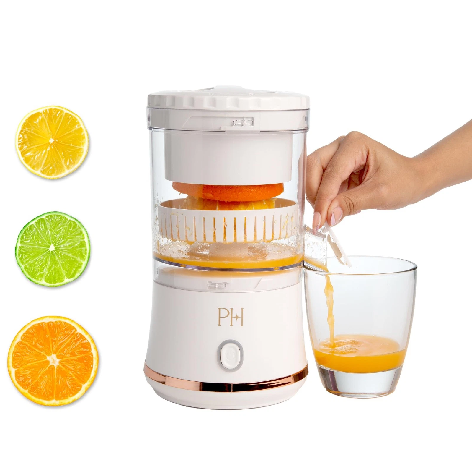 Electric Citrus Juicer, Mini Portable Cordless Juicer with USB Rechargeable B...