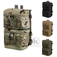 KRYDEX Tactical Back Panel Double Pouch Lightweight Zip Modular Backpack for V5